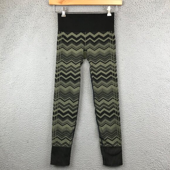 Lululemon Ebb To Street Pant Heathered Fatigue Green Chevron Legging Size waist - Picture 1 of 8